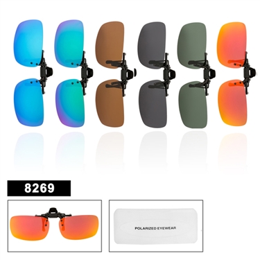 Wholesale Polarized Clip On Sunglasses 8269