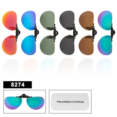 Wholesale Polarized Clip On Sunglasses 8274