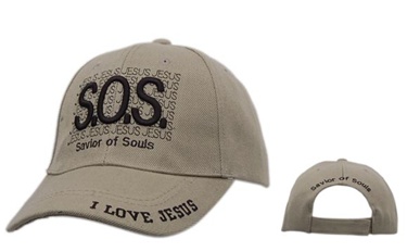 Must see them Wholesale Christian Caps-"S.O.S. Savior Of Souls"-comes in assorted colors.