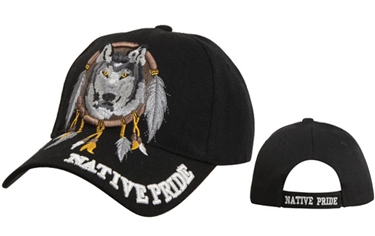 Wholesale cap native pride gray wolf C5182