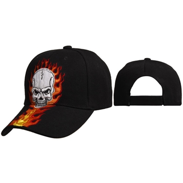 Wholesale Flames & Skull Baseball Hats