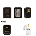 Brass Oil Lighter-Bamboo on Chrome-K010