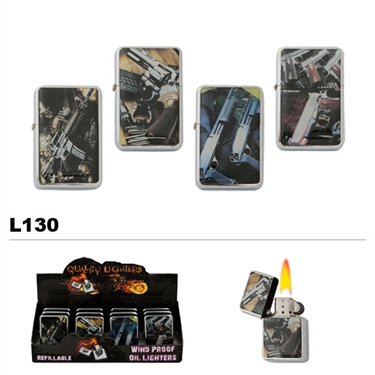 Assorted handguns oil lighters wholesale L130