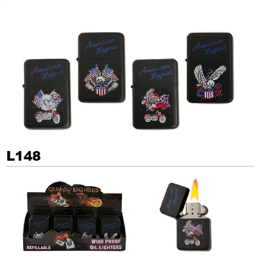 Assorted American Legend (black)  Wholesale Oil Lighters L148