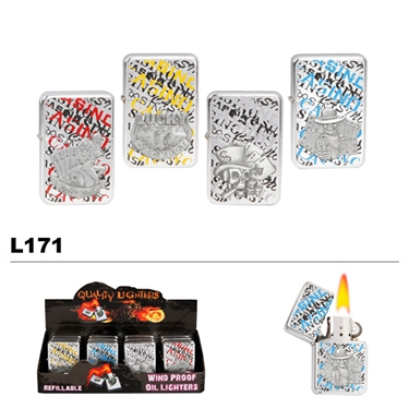 Assorted Gambling Wholesale Oil Lighters L171