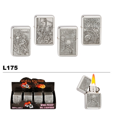 Assorted "Pirate" Wholesale Oil Lighters L175