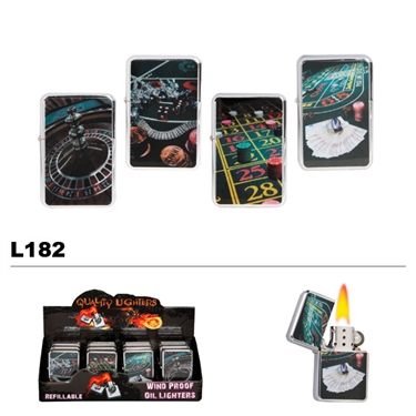 Assorted Casino Wholesale Oil Lighters L182