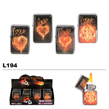 Assorted Love Designs Wholesale Oil Lighters L194