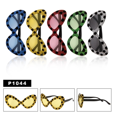 Cat Eye with Polka Dots Party Glasses P1044