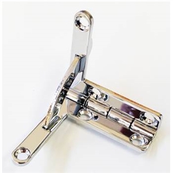 Nickel Plated Solid Brass Quadrant Hinge Set