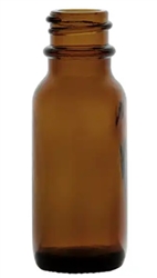 1/2oz. Glass Amber Boston Round Bottle 540 case