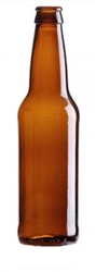 12oz. Glass Amber Long Neck Bottles, 24 pack