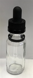 1oz. Clear Boston Round Bottles w/CRC TE Droppers, Pallet