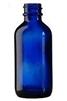 2oz. Glass Cobalt Blue Boston Round Bottles 240 case