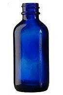 8oz. Glass Cobalt Blue Boston Round Bottles - Pallets Only