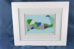 Seaglass map of Cape Cod, MA framed 10in x 12in