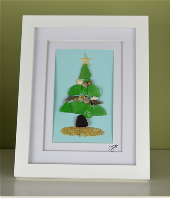 7x9in framed Christmas tree