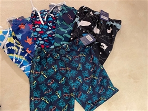 Comfort Fit boys printed swim short.