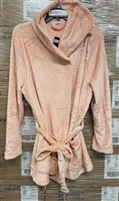 Essie ladies hooded plush robes.