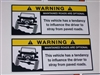 WARNING This Vehicle has a tendency to Influence Driver to Stray from paved Roads  Full color Graphic Window Decal Sticker