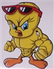 Angry Tweety Bird Cartoon Full color Graphic Window Decal Sticker