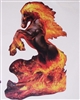 Flaming Lova Stallion Horse Full color Graphic Window Decal Sticker