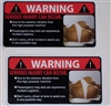 WARNING Extreme Vibration Serious Injury can Occur Sexy Warning Decals PAIR