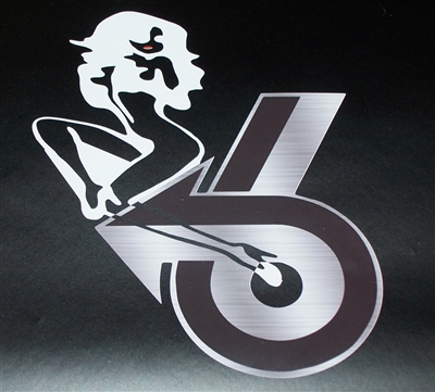 Girl riding Buick Turbo 6 #2 trailer Window Decal Sticker