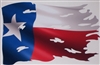 Ripped Tattered Texas Flag Graphic Window Decal Sticker