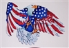 Angled American Flag Eagle #2 Full color Graphic Window Decal Sticker