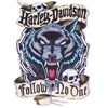 HD FOLLOW NO ONE Wolf Biker Full color Graphic Window Decal Sticker