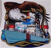 US Coast Guard Ship and Eagle Graphic Window Decal Sticker