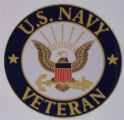 US NAVY Veteran Circle  Full color Graphic Window Decal Sticker