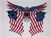 Front facing Wings out American Flag Eagle Holding AM / 1776 Flags Full color Graphic Window Decal Sticker