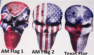 Flag Bone Skull Decals