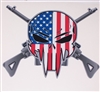 American Flag Angry 2nd Amendment Skull Full color Graphic Window Decal Sticker