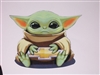 Baby Yoda Holding Chevy Bowtie Logo  Full color Graphic Window Decal Sticker