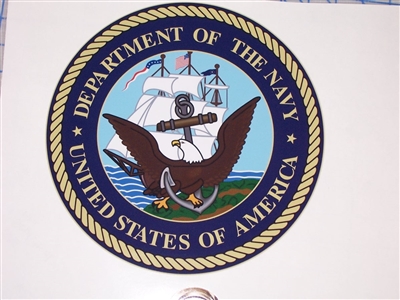 US Department of the Navy Circle  Full color Graphic Window Decal Sticker