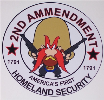 Yosemite Sam 2nd Amendment Circle Decal Sticker