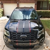 FORD Explorer w/ red & 3D Black CF 2 Color Rally Stripe Set