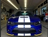 Blue 2020 Charger with White 10" Rally Stripes