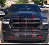 Gray RAM Truck w/ red & Flat Black 2 Color Rally Stripe Set