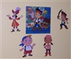 Junior Jake and Never land Pirate peel and stick decals