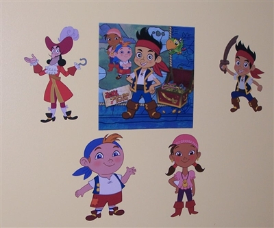 Junior Jake and Never land Pirate peel and stick decals