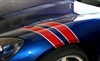 Blue Corvette w/ RED & White Hash Mark fender Stripes