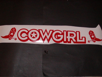 COWGIRL Windshield Rear Window decal