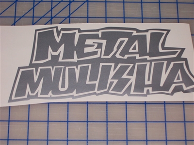 Metal Militia Skull Window 7X14 Decal