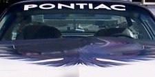 Old Font PONTIAC Windshield decal