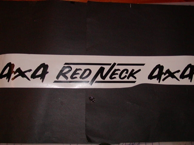 RED NECK 4X4 Windshield Decal