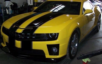 Yellow Camaro w/ Black Rally Stripes